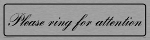 DV836: please ring for attention - door sign