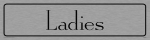 DV839: ladies - toilet door sign