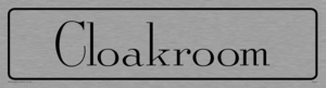 DV841: cloakroom - door sign