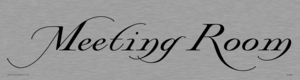 DV882: meeting room - door sign