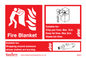 EEB1-A6L-P: Fire Blanket on Class C Grade Photoluminescent Rigid
