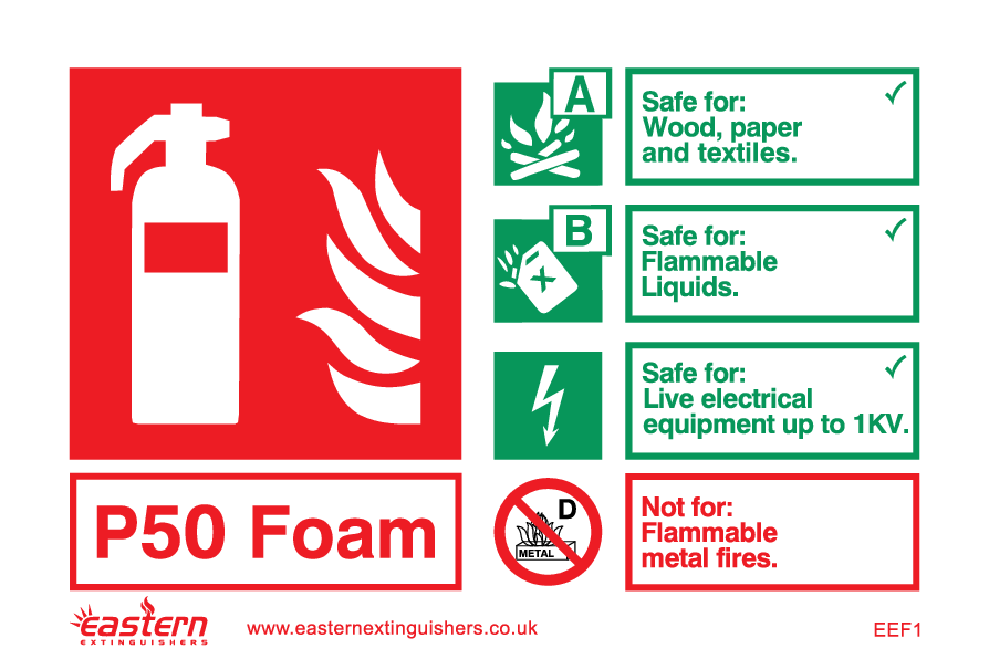 EEF1-15-10-P: P50 Foam Spray Class C Grade Photoluminescent Rigid
