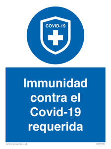 (ES)MP7036: Immunidad contra el Covid-19 requerida