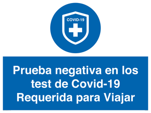 (ES)MP7040: Prueba negativa en los test de Covid-19 Requerida para Viajar