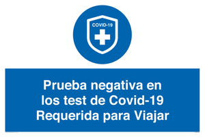 (ES)MP7040: Prueba negativa en los test de Covid-19 Requerida para Viajar