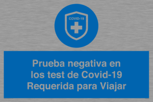 (ES)MP7040: Prueba negativa en los test de Covid-19 Requerida para Viajar
