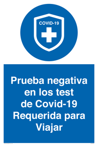 (ES)MP7040: Prueba negativa en los test de Covid-19 Requerida para Viajar