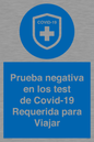 (ES)MP7040: Prueba negativa en los test de Covid-19 Requerida para Viajar
