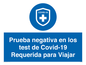 (ES)MP7040: Prueba negativa en los test de Covid-19 Requerida para Viajar