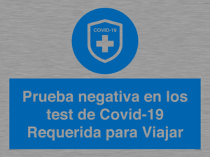 (ES)MP7040: Prueba negativa en los test de Covid-19 Requerida para Viajar