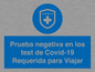 (ES)MP7040: Prueba negativa en los test de Covid-19 Requerida para Viajar