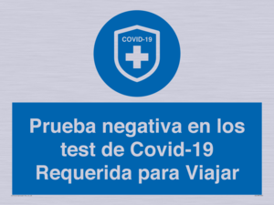 (ES)MP7040: Prueba negativa en los test de Covid-19 Requerida para Viajar