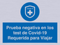 (ES)MP7040: Prueba negativa en los test de Covid-19 Requerida para Viajar