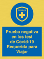 (ES)MP7040: Prueba negativa en los test de Covid-19 Requerida para Viajar