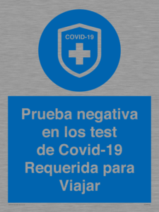 (ES)MP7040: Prueba negativa en los test de Covid-19 Requerida para Viajar