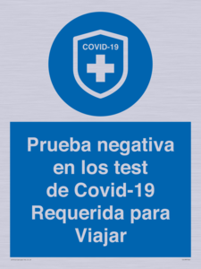 (ES)MP7040: Prueba negativa en los test de Covid-19 Requerida para Viajar