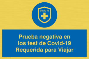 (ES)MP7040: Prueba negativa en los test de Covid-19 Requerida para Viajar