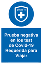 (ES)MP7040: Prueba negativa en los test de Covid-19 Requerida para Viajar