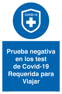 (ES)MP7040: Prueba negativa en los test de Covid-19 Requerida para Viajar
