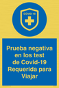 (ES)MP7040: Prueba negativa en los test de Covid-19 Requerida para Viajar