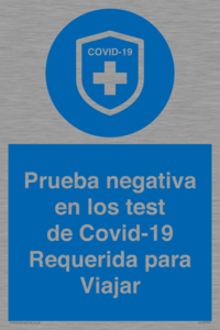 (ES)MP7040: Prueba negativa en los test de Covid-19 Requerida para Viajar