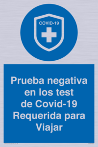 (ES)MP7040: Prueba negativa en los test de Covid-19 Requerida para Viajar