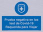 (ES)MP7040: Prueba negativa en los test de Covid-19 Requerida para Viajar