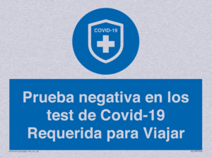 (ES)MP7040: Prueba negativa en los test de Covid-19 Requerida para Viajar