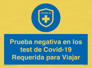 (ES)MP7040: Prueba negativa en los test de Covid-19 Requerida para Viajar
