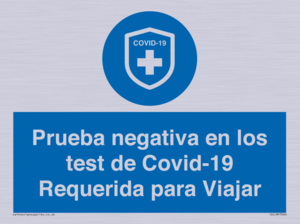 (ES)MP7040: Prueba negativa en los test de Covid-19 Requerida para Viajar