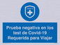 (ES)MP7040: Prueba negativa en los test de Covid-19 Requerida para Viajar