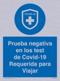 (ES)MP7040: Prueba negativa en los test de Covid-19 Requerida para Viajar