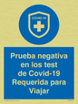 (ES)MP7040: Prueba negativa en los test de Covid-19 Requerida para Viajar