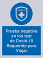 (ES)MP7040: Prueba negativa en los test de Covid-19 Requerida para Viajar