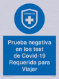 (ES)MP7040: Prueba negativa en los test de Covid-19 Requerida para Viajar