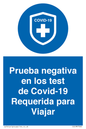 (ES)MP7040: Prueba negativa en los test de Covid-19 Requerida para Viajar