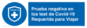 (ES)MP7040: Prueba negativa en los test de Covid-19 Requerida para Viajar