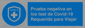 (ES)MP7040: Prueba negativa en los test de Covid-19 Requerida para Viajar