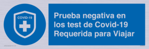 (ES)MP7040: Prueba negativa en los test de Covid-19 Requerida para Viajar