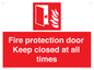 FP10634: Fire protection door Keep closed at all times