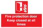 FP10634: Fire protection door Keep closed at all times