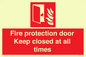 FP10634: Fire protection door Keep closed at all times