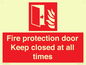 FP10634: Fire protection door Keep closed at all times