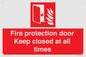 FP10634: Fire protection door Keep closed at all times