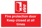 FP10634: Fire protection door Keep closed at all times