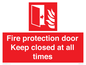 FP10634: Fire protection door Keep closed at all times