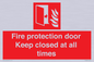 FP10634: Fire protection door Keep closed at all times