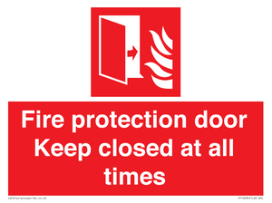 FP10634: Fire protection door Keep closed at all times