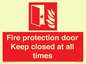 FP10634: Fire protection door Keep closed at all times