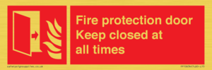 FP10634: Fire protection door Keep closed at all times